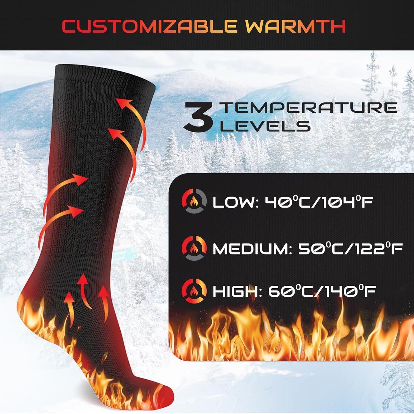 Heated Socks for Men Women