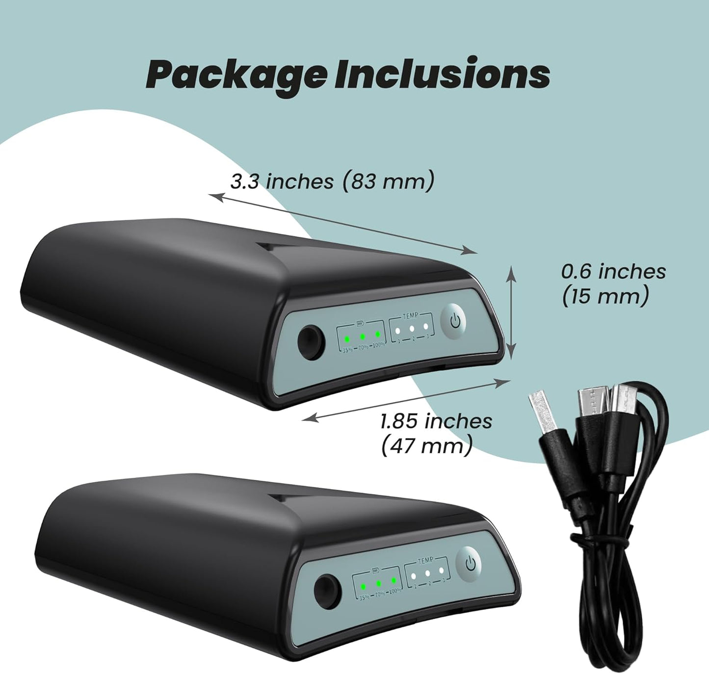 Black Squid Rechargeable Batteries for BlackSquid & Tomum Heated Socks